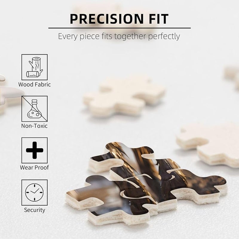 لغز بازل فايا الضبع الوحيد 500 قطعة للكبار، ديكور المنزل، هدية حفلة عيد الميلاد - Image 5